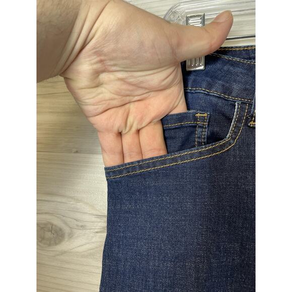 BLEU Jeans Womens 8 Blue Button Fly Cropped Stretch Denim Straight Leg BWWL020 - Picture 3 of 11